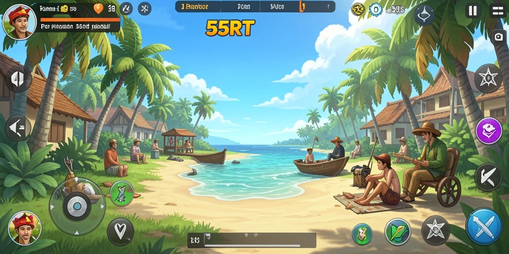 Tampilan gameplay 55RT yang menyenangkan dan interaktif.