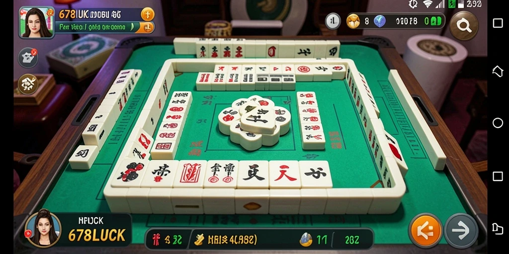 Tampilan gameplay seru dari aplikasi 678LUCK Mahjong.