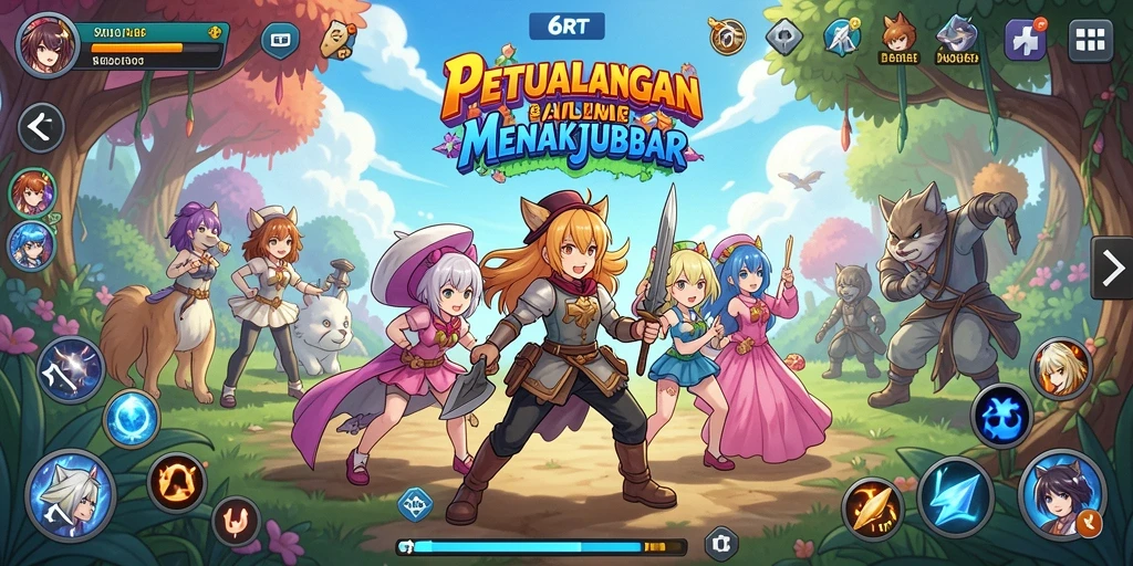 Screenshot gameplay <strong>6RT</strong> menampilkan aksi seru di dunia anime.
