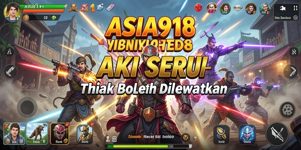 Tampilan gameplay mendebarkan dari ASIA918 saat bertarung.