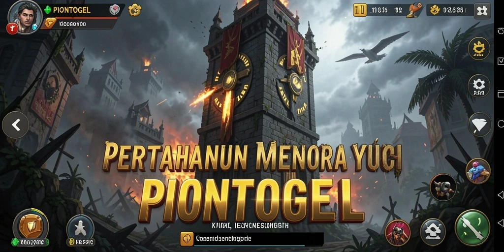 Tampilan seru gameplay Tower Defense di PIONTOGEL.