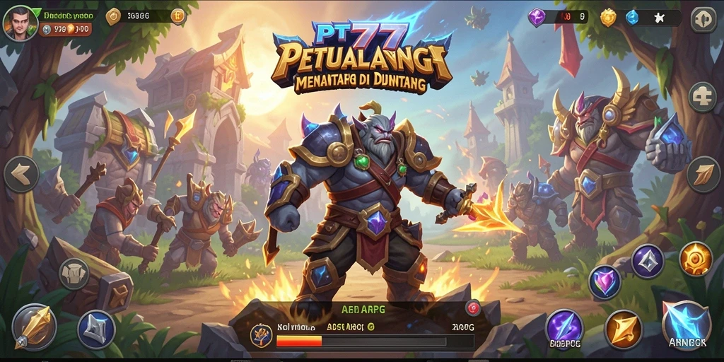 Screenshot menampilkan aksi seru dalam gameplay ARPG PT777.