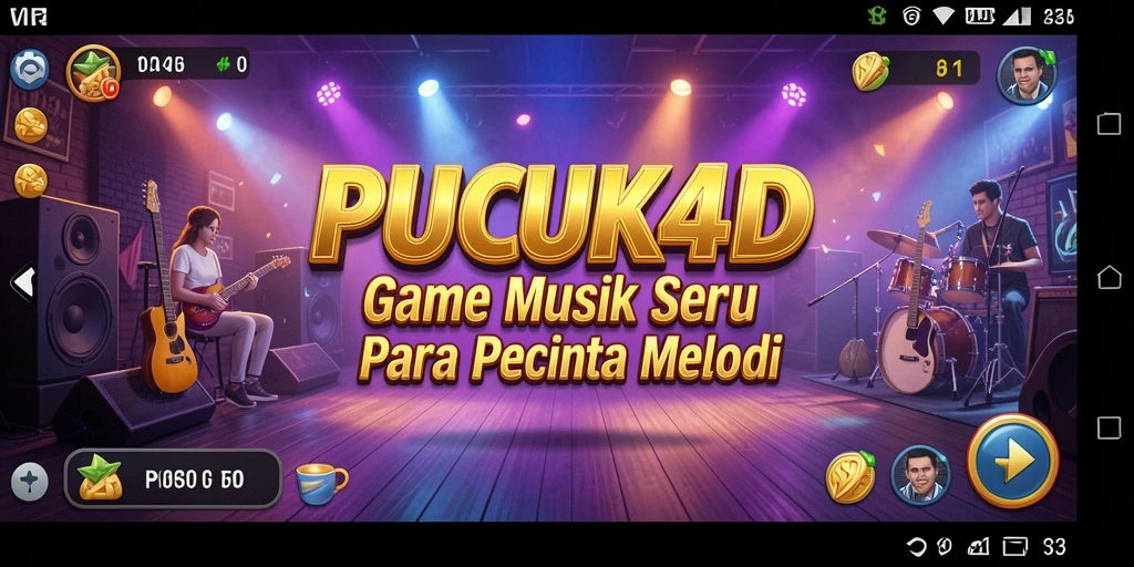 Tampilan gameplay PUCUK4D yang menarik dengan musik mendebarkan.