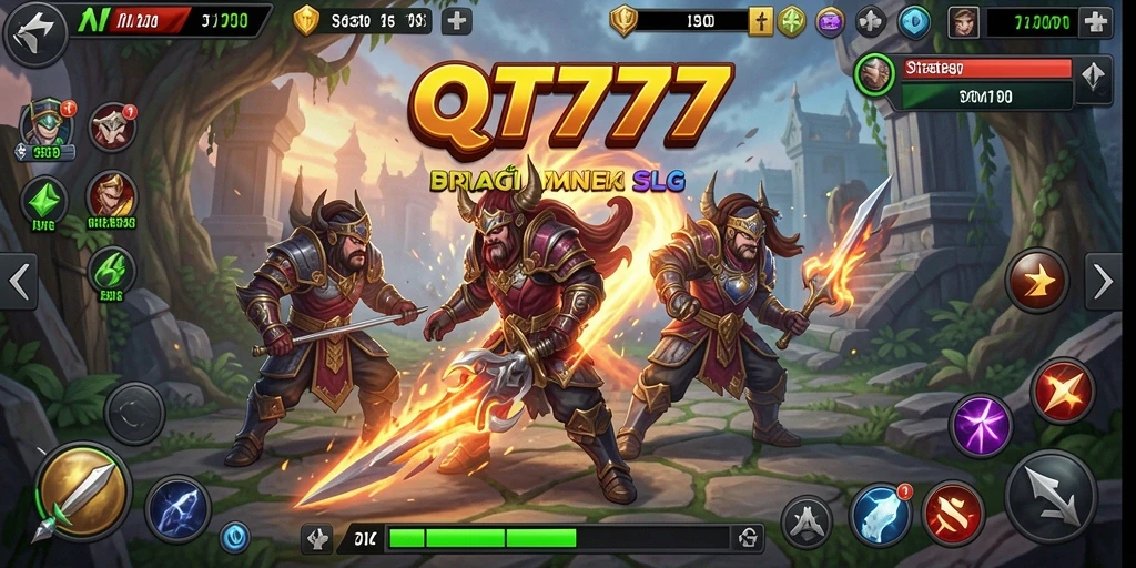 Screenshot menampilkan aksi seru dalam gameplay SLG QT777.