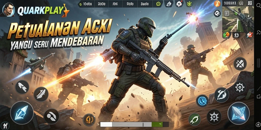 Tampilan menarik dari aksi seru dalam QUARKPLAY.