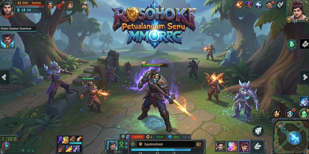 Tampilan gameplay ROSOHOKI yang memukau dalam dunia MMORPG.