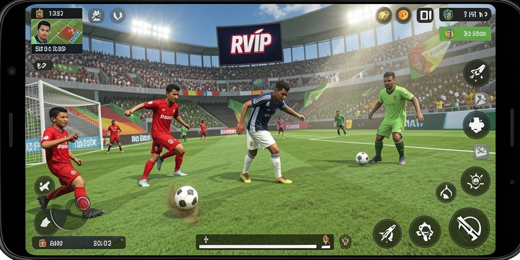 Tampilan gameplay menarik dari permainan olahraga RVIP.