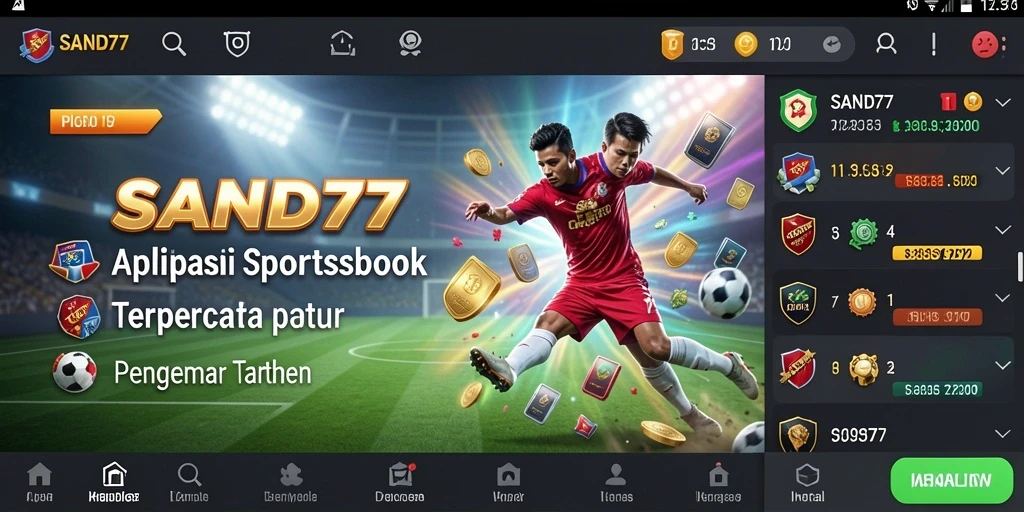 Tampilan gameplay SAND77 yang menarik di aplikasi Sportsbook.