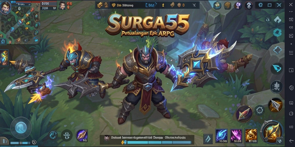 Tampilan gameplay SURGA55 yang memukau dalam aksi ARPG.