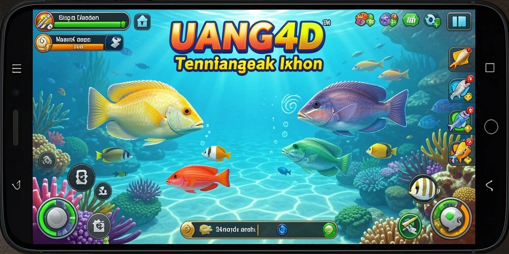 Screenshot gameplay UANG4D menampilkan aksi menembak ikan yang seru.